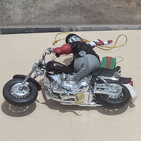 Harley Davidson Walrus Motorcycle North Pole Christmas Ornament 1999 - Picture 7 of 13